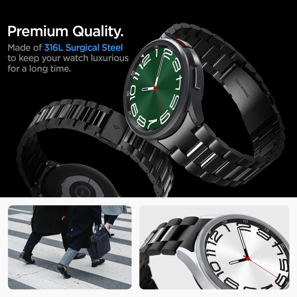 Spigen® Modern Fit™ 316L AMP06490 Samsung Galaxy Watch 6 Classic (47mm) Band - Black