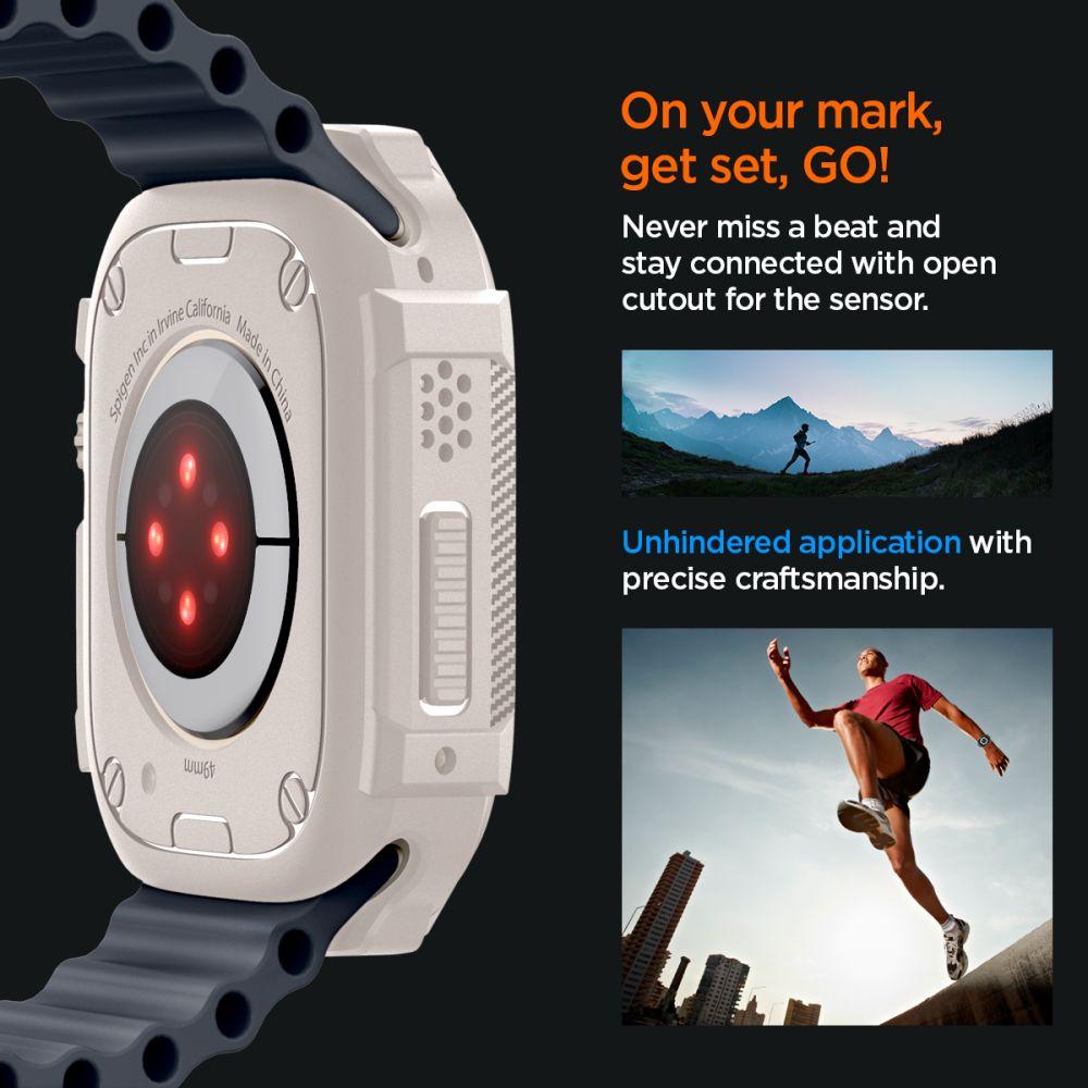 Spigen® Rugged Armor™ ACS07381 Apple Watch Ultra 2 | Ultra (49mm) Case - Dune Beige