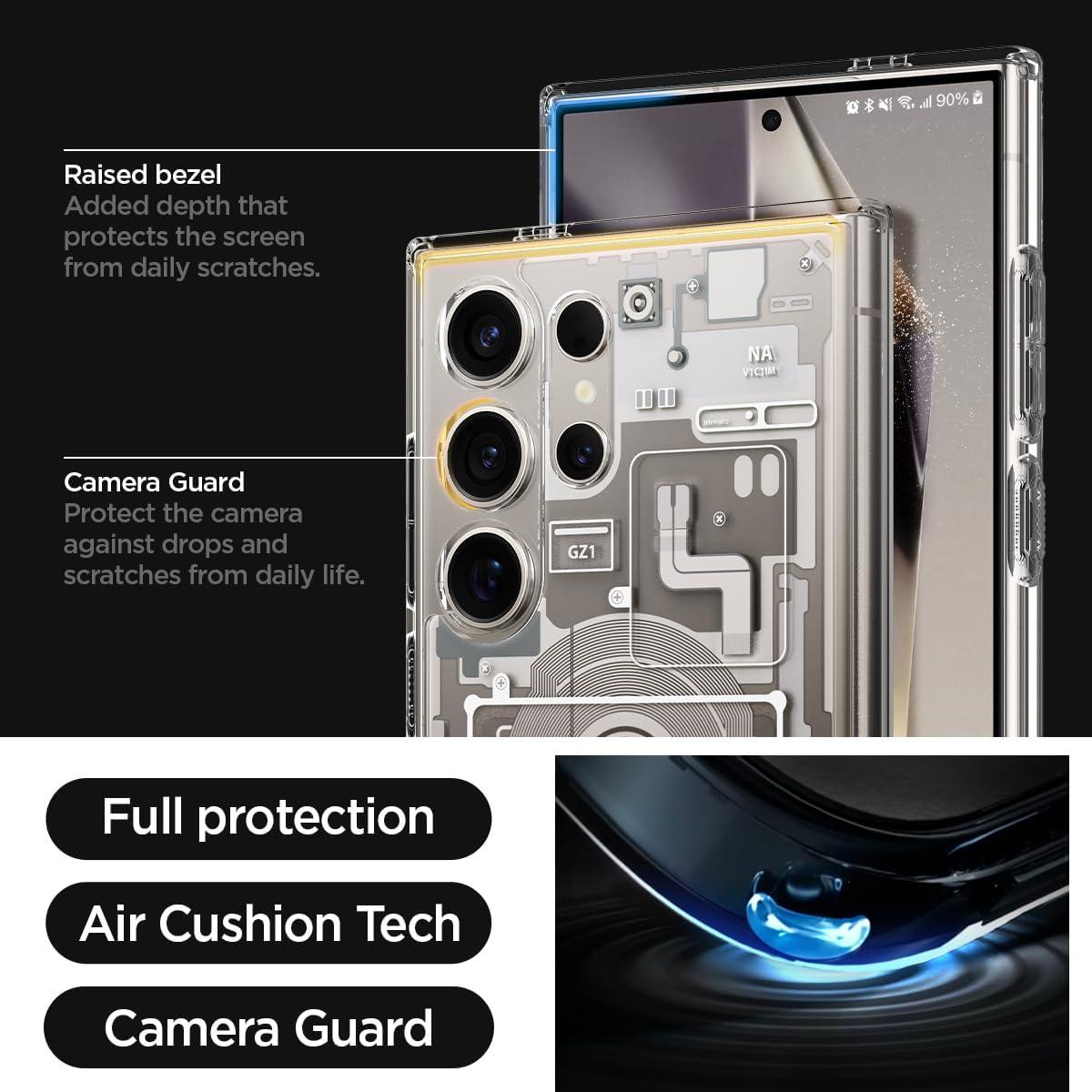 Spigen® Ultra Hybrid™ Zero One ACS07653 Samsung Galaxy S24 Ultra Case - Zero One Natural Titanium