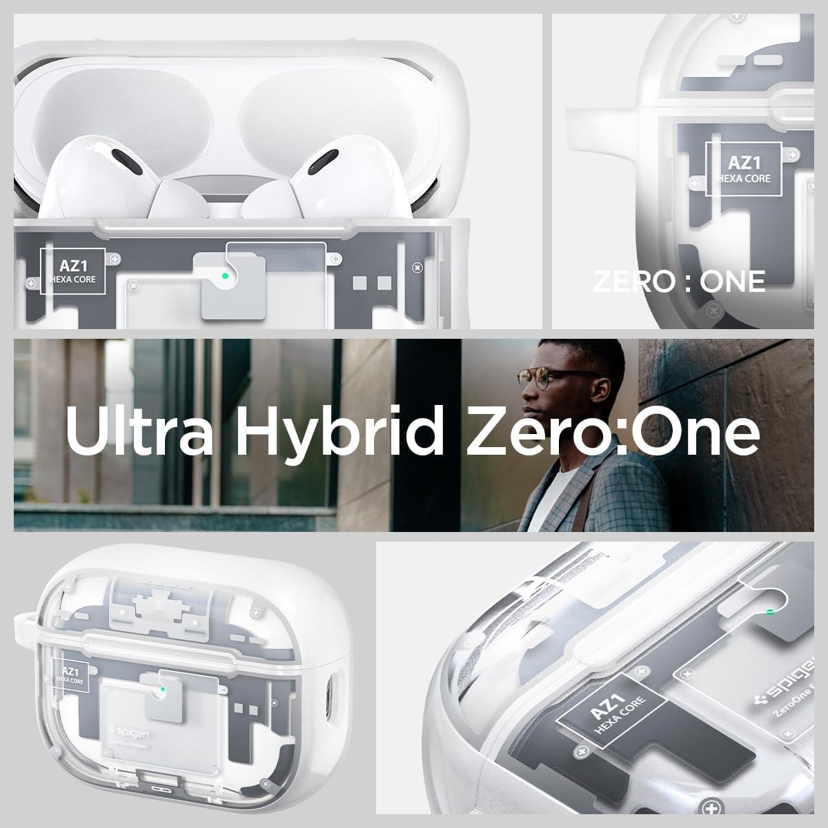 Spigen® Ultra Hybrid™ Zero One (MagFit) ACS07423 Apple AirPods Pro 2 Case – Zero One White