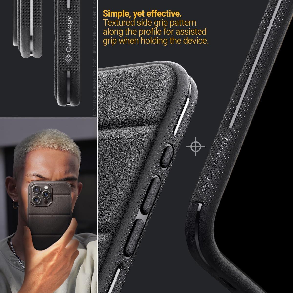 Spigen® Athlex by Caseology® Collection ACS06758 iPhone 15 Pro Case – Active Black