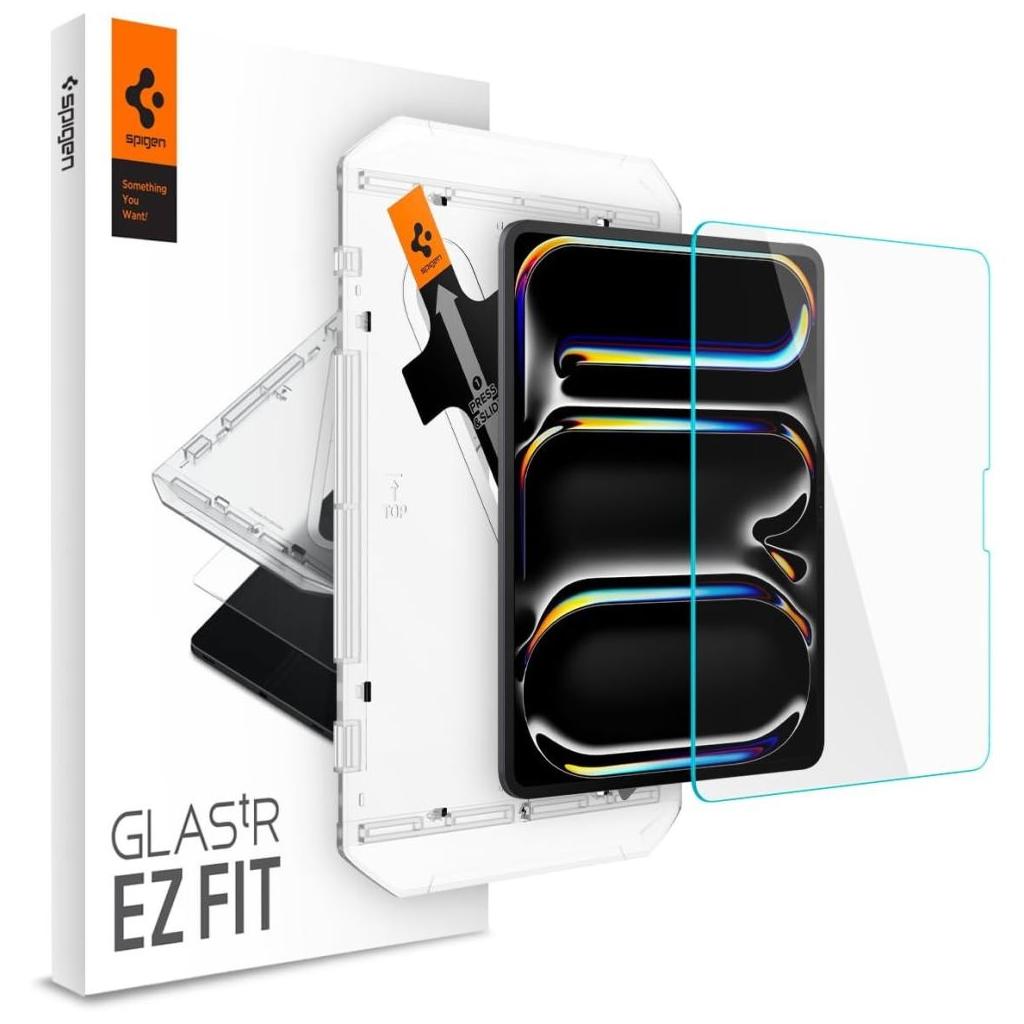 Spigen® GLAS.tR™ EZ Fit™ AGL07793 iPad Pro 13-inch M4 (2024) Premium Tempered Glass Screen Protector - Crystal Clear
