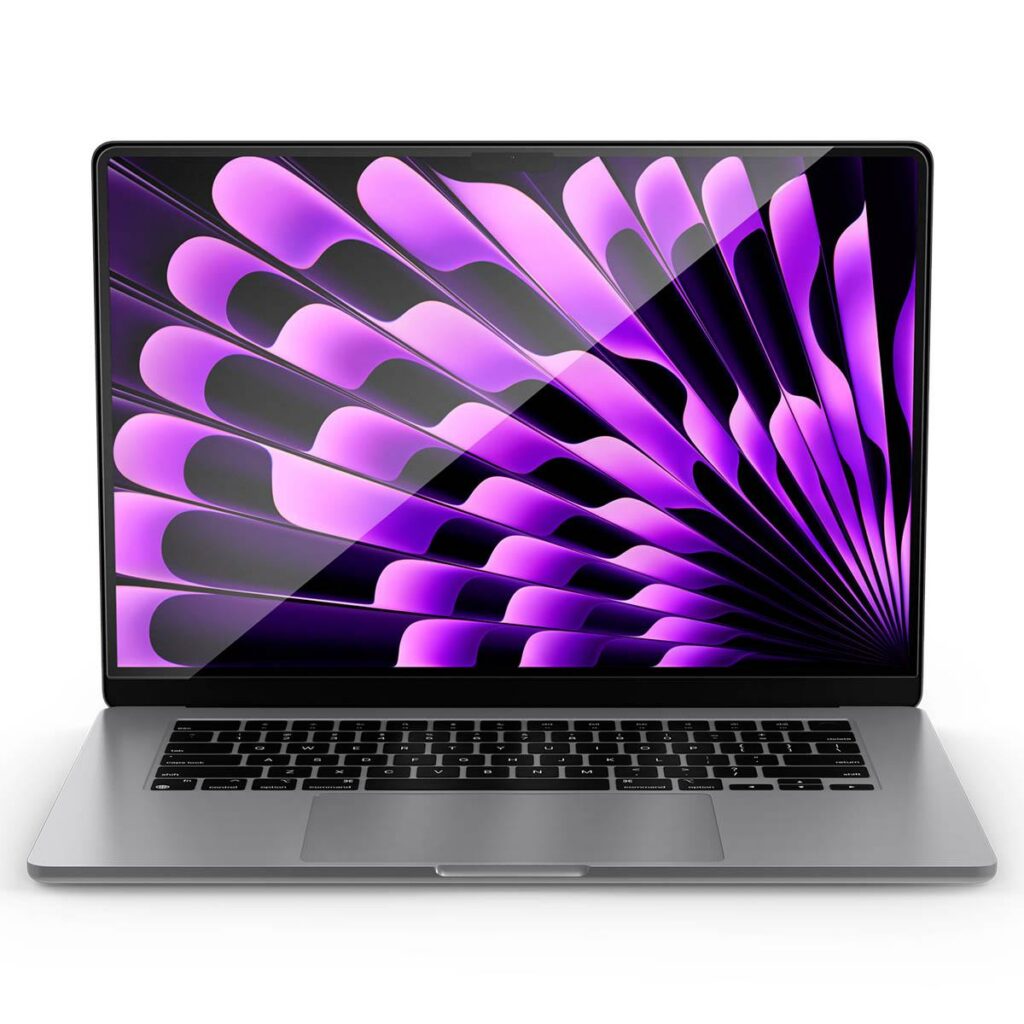 Spigen® GLAS.tR™ SLIM AGL06950 MacBook Air 15-in. M3 (2024) | M2 (2023) Premium Tempered Glass Screen Protector – Crystal Clear