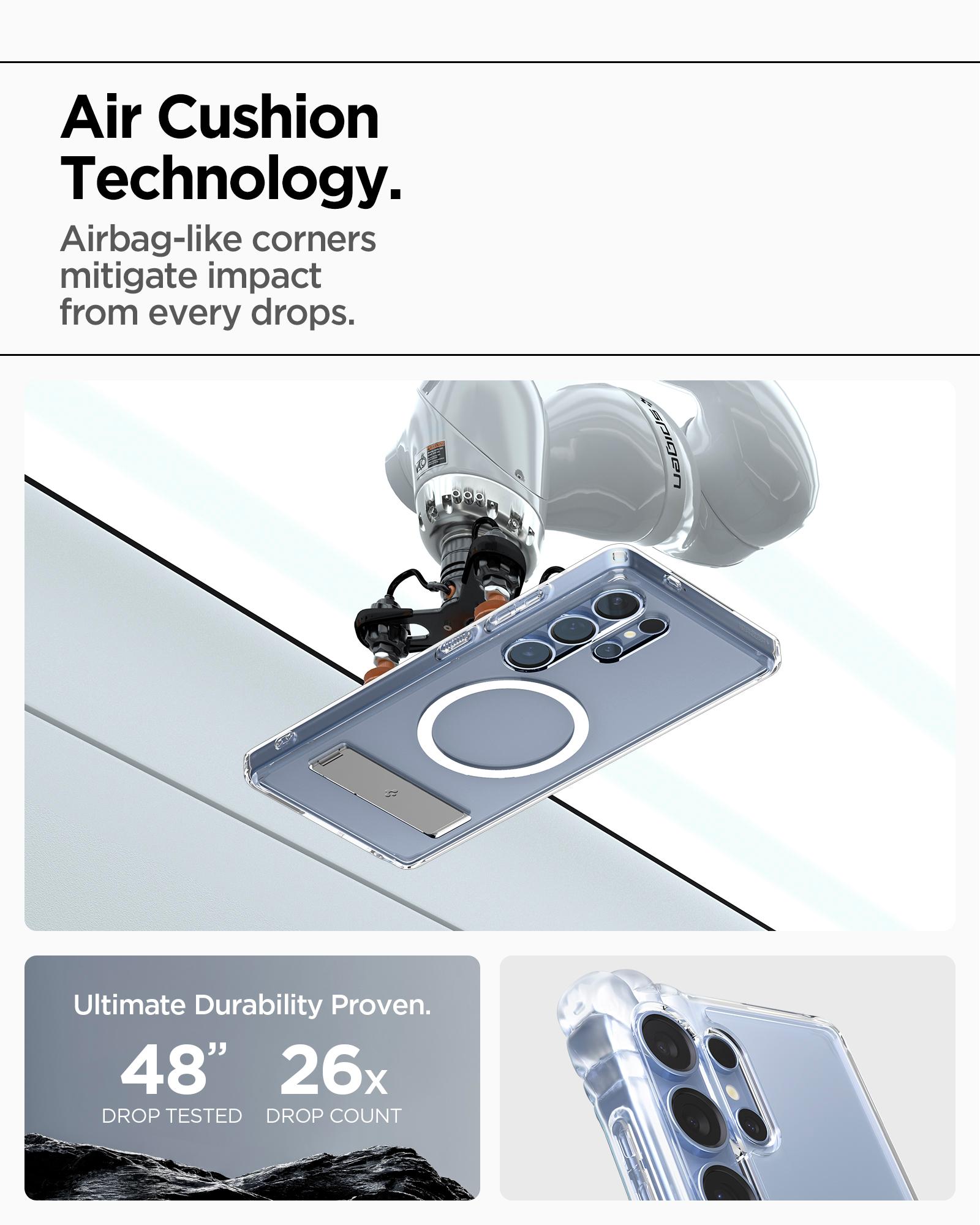 Spigen® Ultra Hybrid™ S (MagFit) ACS08963 Samsung Galaxy S25 Ultra Case – Clear White