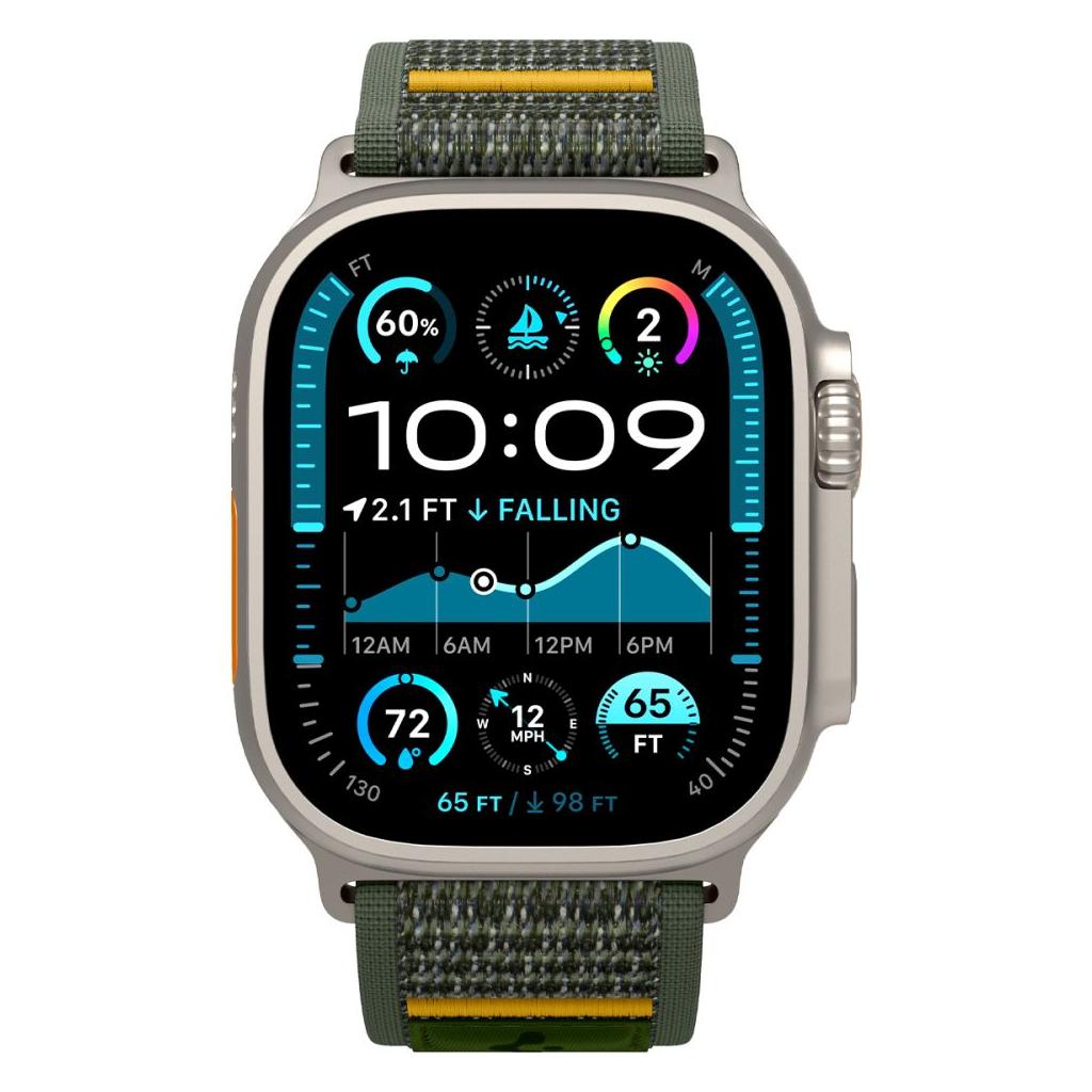 Spigen® Athlex Air™ AMP09035 Apple Watch Ultra 2 | 1 (49mm), Series 10 (46mm), 9 | 8 | 7 (45mm), SE2 | 6 | SE | 5 | 4 (44mm), 3 | 2 | 1 (42mm) Band – Active Green