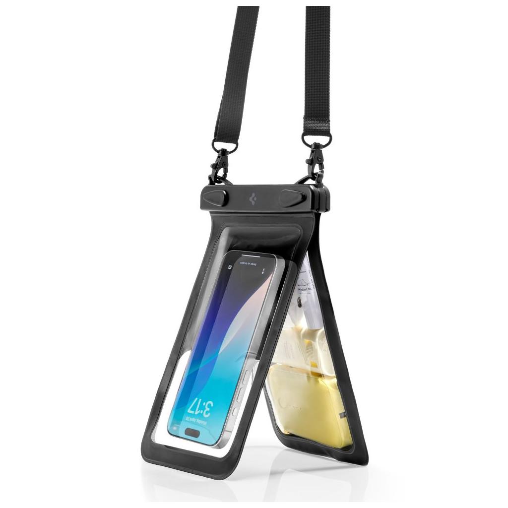 Spigen® AquaShield A603 ACS09745 IPX8 Certified Universal Dual Pocket Waterproof Up to 6.9-inch Case - Black