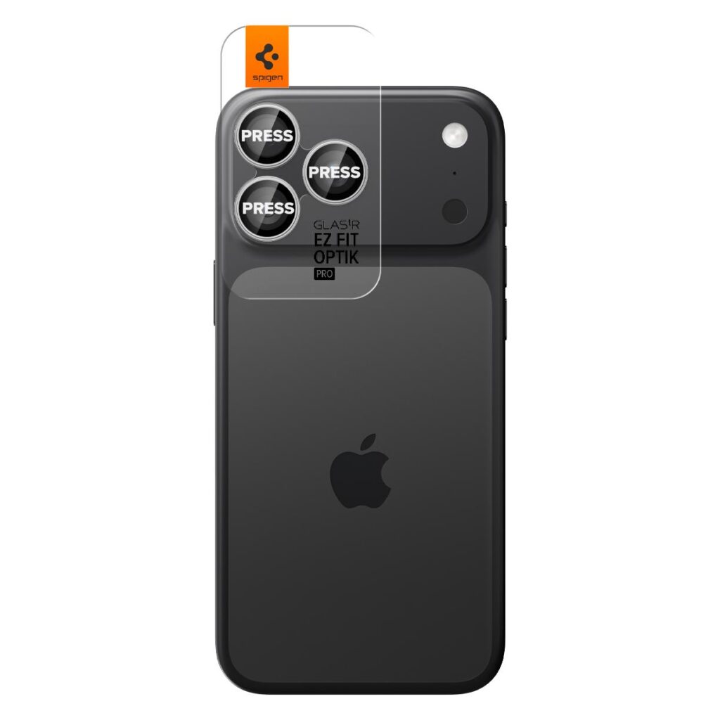 Spigen® (x2.Pack) Glas.tR™ EZ Fit™ Optik Pro AGL10124 iPhone 17 Pro Max | 17 Pro | 16 Pro Max | 16 Pro | 15 Pro Max | 15 Pro | 14 Pro Max | 14 Pro Premium Tempered Glass Camera Lens Protector - Silver