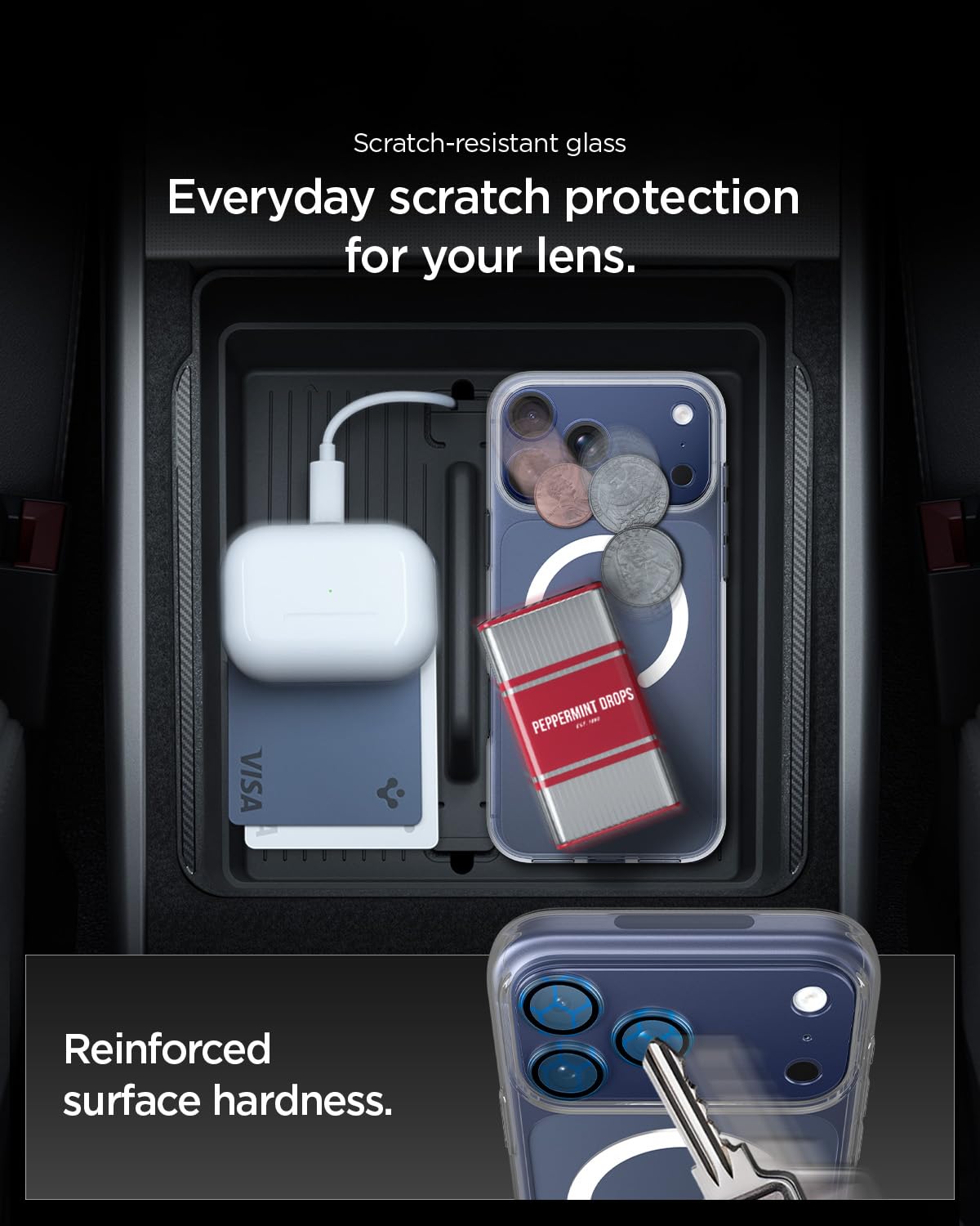 Spigen Glas.tR EZ Fit Optik Pro XL Tempered Glass Camera Lens Protector for iPhone 17 Pro Max - Blue