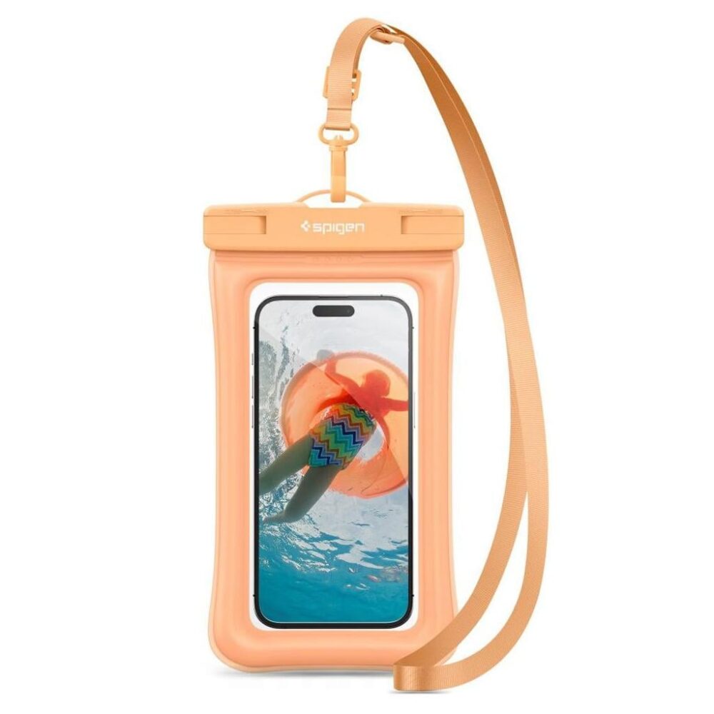 Spigen® A610 ACS06011 IPX8 Certified Universal Waterproof Up to 6.9-inch Floating Case - Apricot