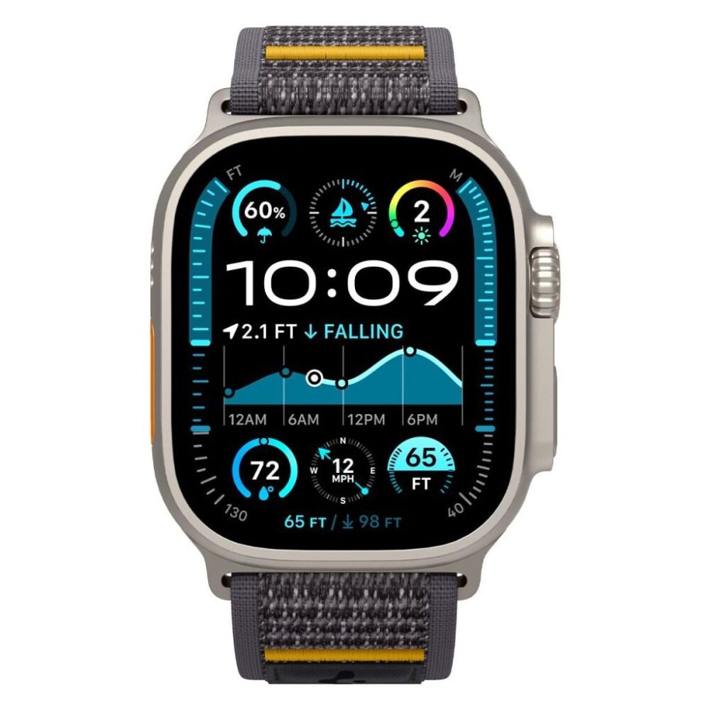 Spigen® Athlex Air™ AMP09034 Apple Watch Ultra 2 | 1 (49mm), Series 10 (46mm), 9 | 8 | 7 (45mm), SE2 | 6 | SE | 5 | 4 (44mm), 3 | 2 | 1 (42mm) Band - Active Gray