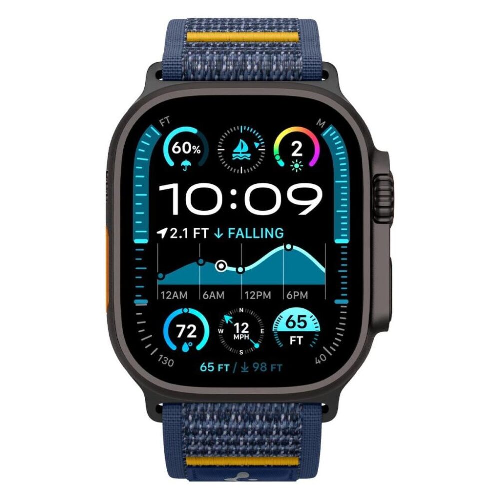 Spigen® Athlex Air™ AMP09036 Apple Watch Ultra 2 | 1 (49mm), Series 10 (46mm), 9 | 8 | 7 (45mm), SE2 | 6 | SE | 5 | 4 (44mm), 3 | 2 | 1 (42mm) Band - Active Navy