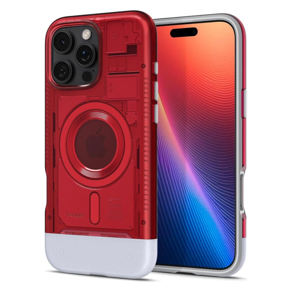 Spigen® Classic C1 (MagFit) ACS08154 iPhone 16 Pro Case - Ruby