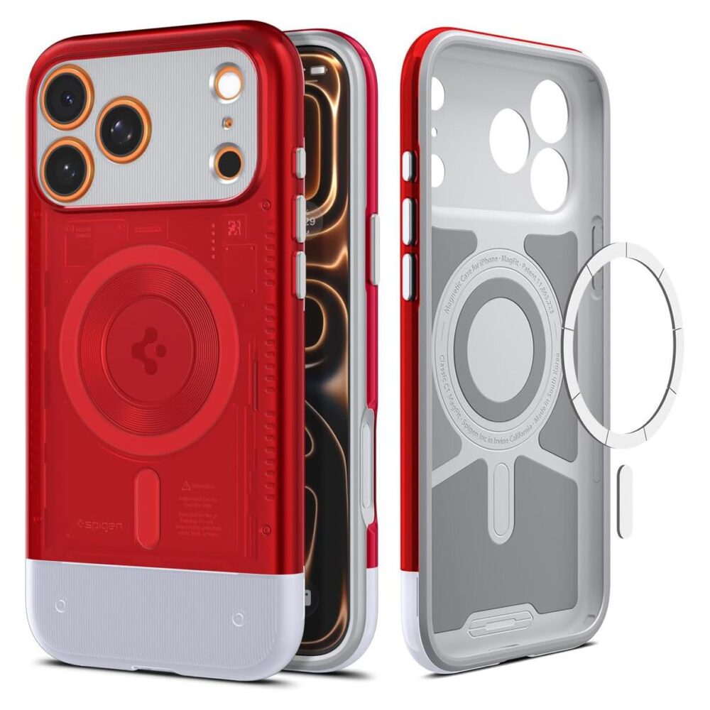 Spigen® Classic C1 (MagFit) ACS10295 iPhone 17 Pro Max Case - Ruby