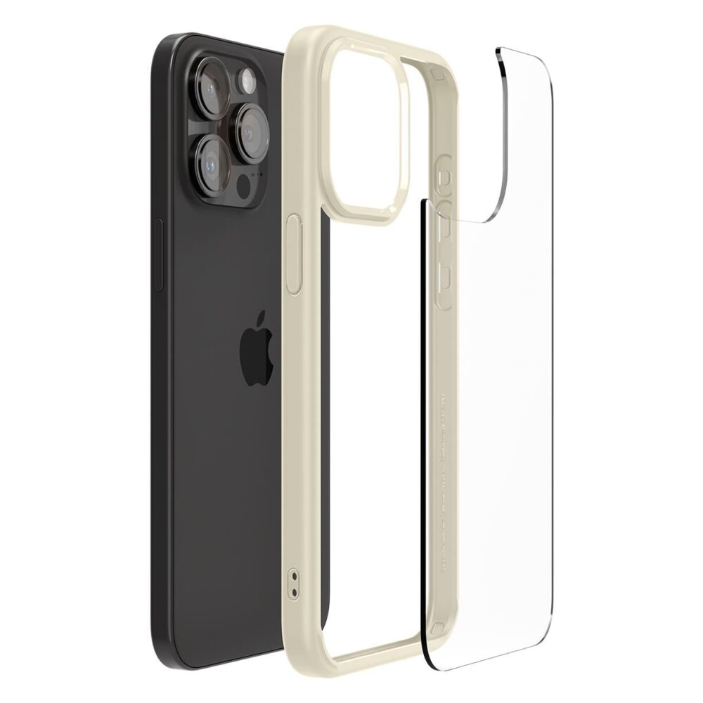 Spigen® Crystal Hybrid™ ACS06448 iPhone 15 Pro Max Case - Mute Beige