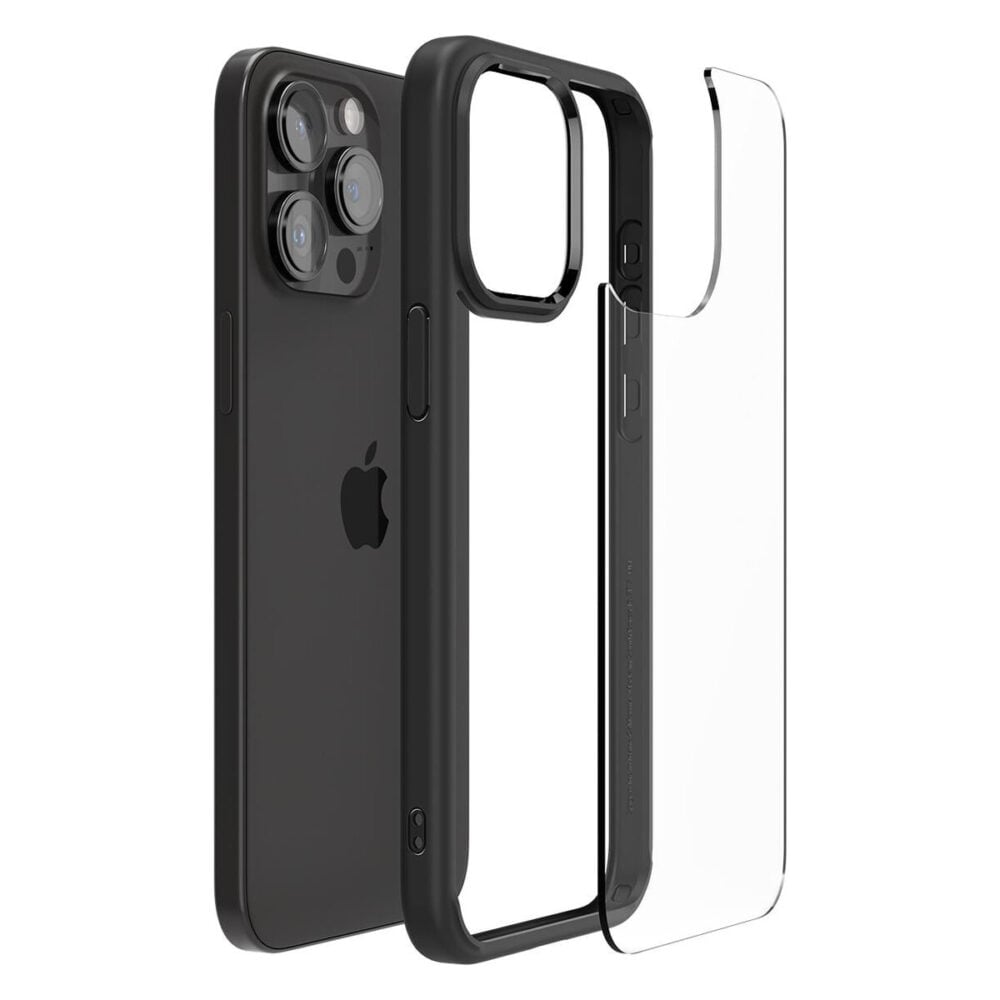 Spigen® Crystal Hybrid™ ACS06449 iPhone 15 Pro Max Case - Matte Black