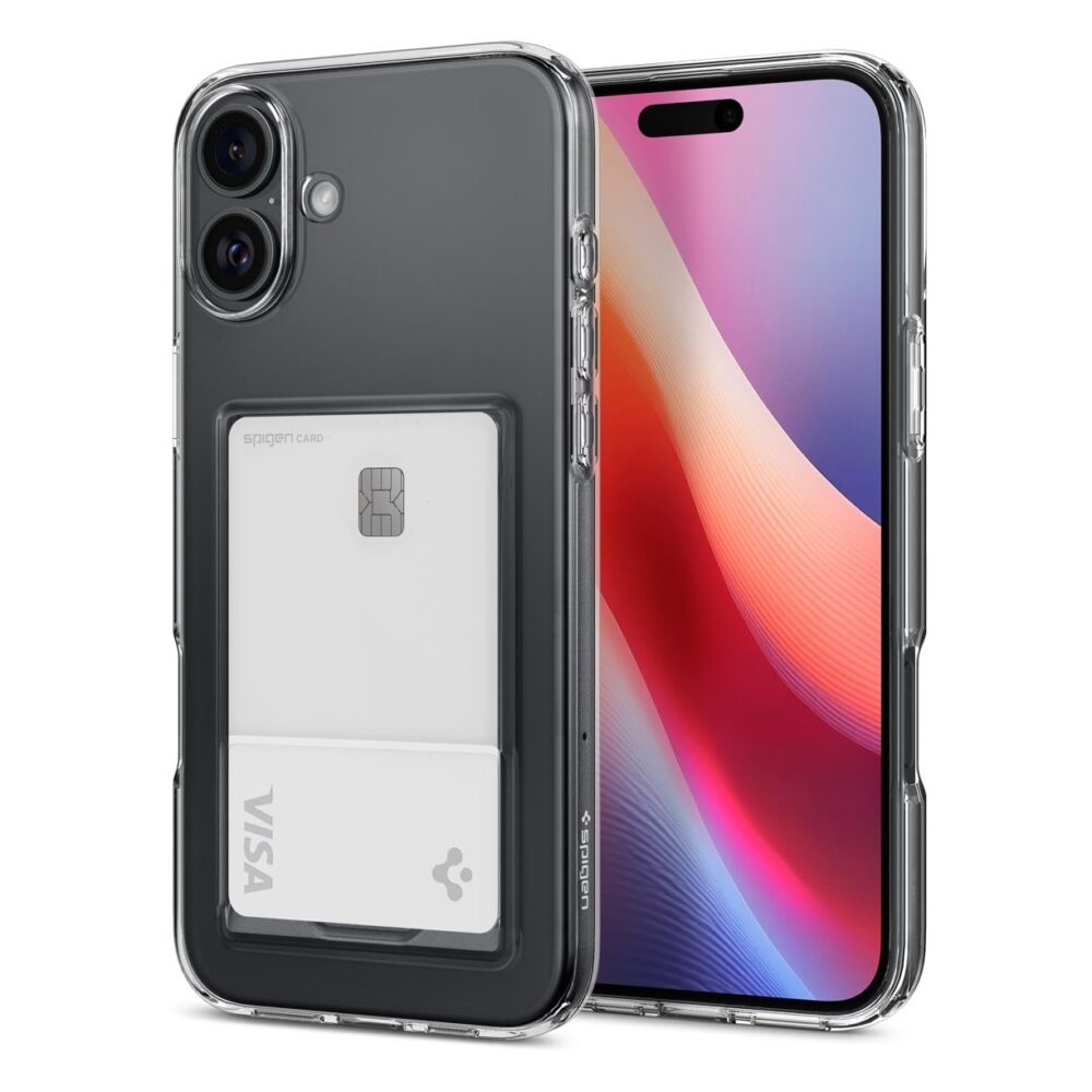 Spigen® Crystal Slot™ ACS08213 iPhone 16 Case - Crystal Clear