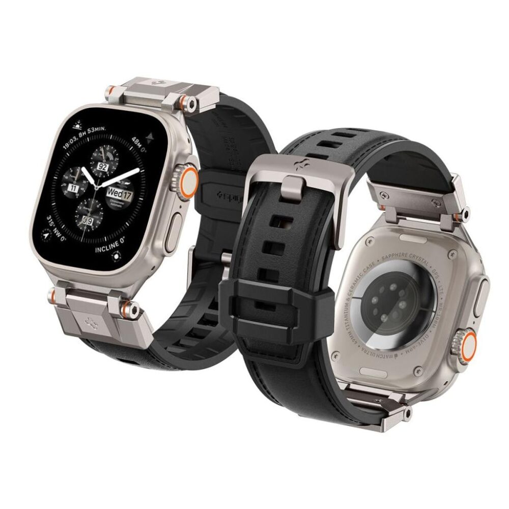 Spigen® DuraPro Armor™ PU AMP07591 Apple Watch Series 49mm | 45mm | 44mm | 42mm Band - Black