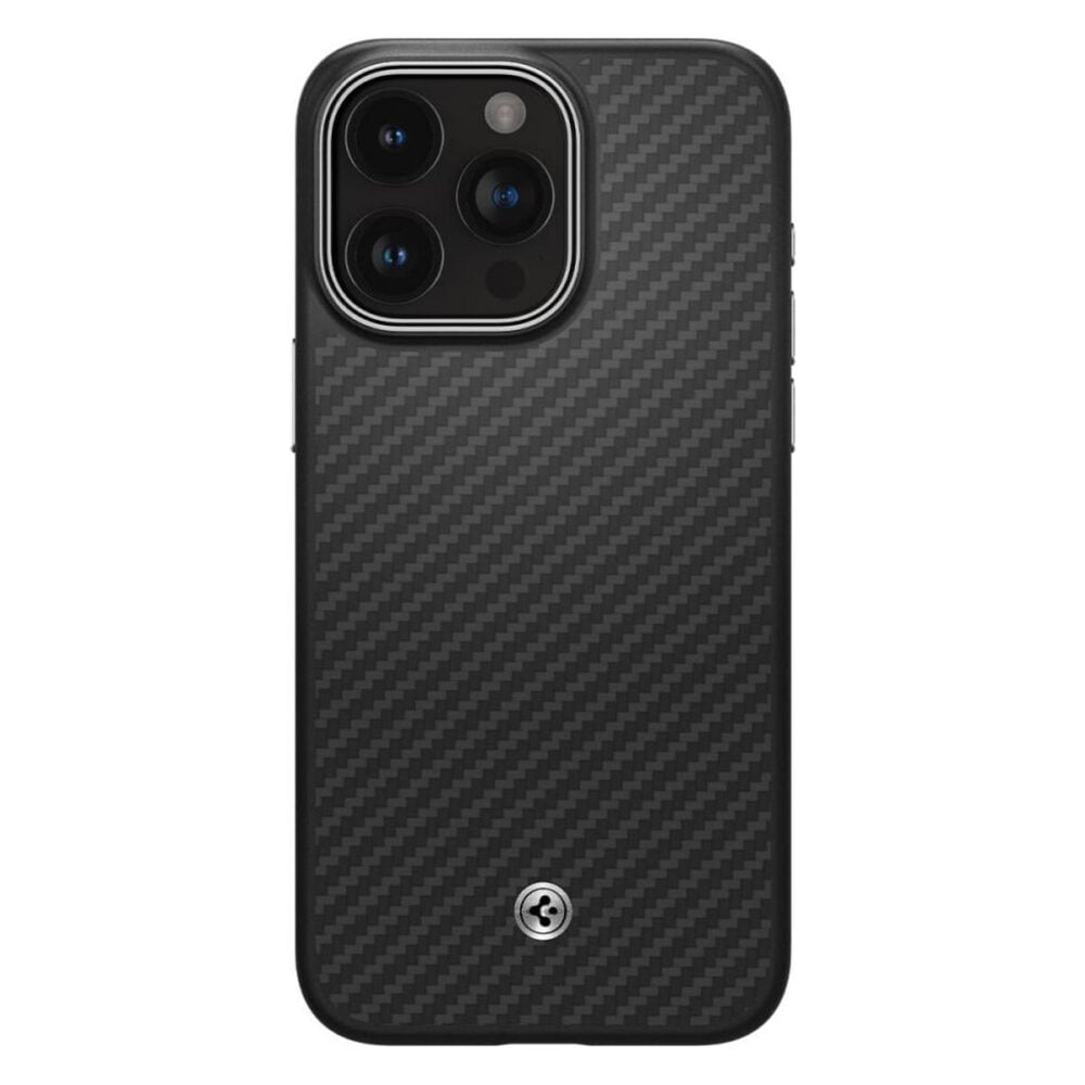 Spigen® Enzo Aramid™ (MagFit) ACS07044 iPhone 15 Pro Max Case - Matte Black