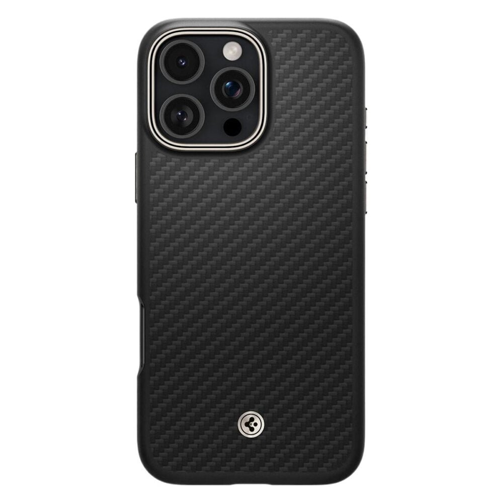 Spigen® Enzo Aramid™ (MagFit) ACS08501 iPhone 16 Pro Max Case - Black Natural