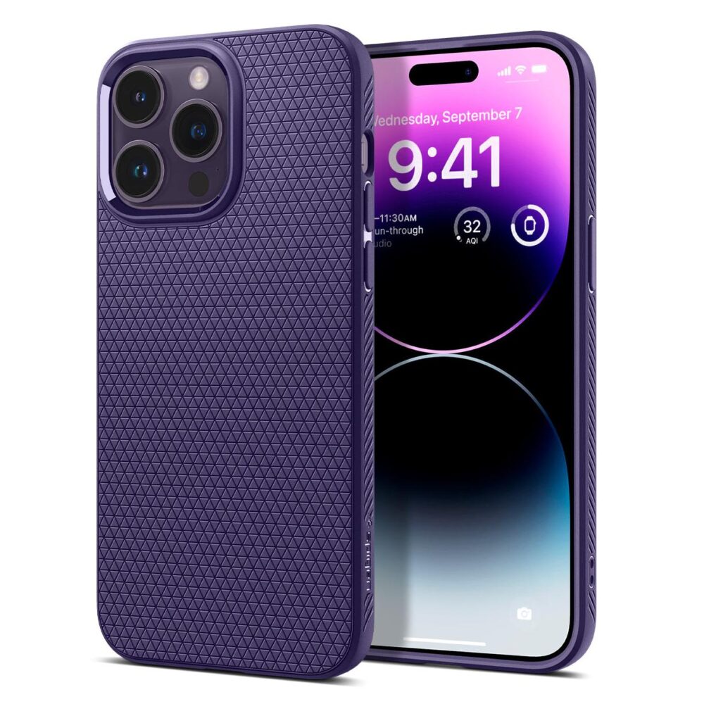 Spigen® Liquid Air™ ACS05575 iPhone 14 Pro Max Case - Deep Purple