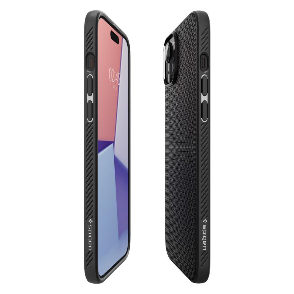 Spigen® Liquid Air™ ACS06650 iPhone 15 Plus Case - Matte Black