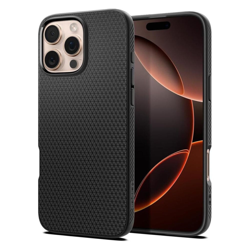 Spigen® Liquid Air™ ACS07988 iPhone 16 Pro Max Case - Matte Black