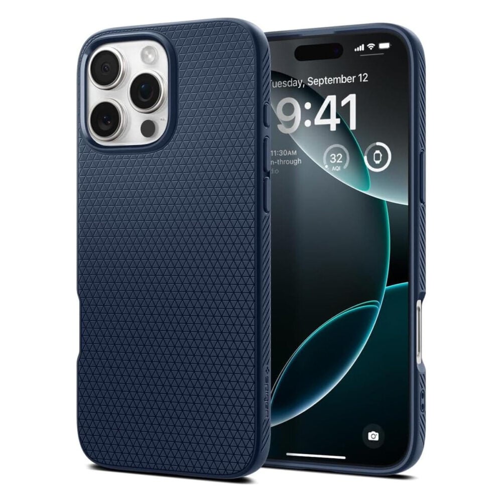 Spigen® Liquid Air™ ACS07989 iPhone 16 Pro Max Case - Navy Blue