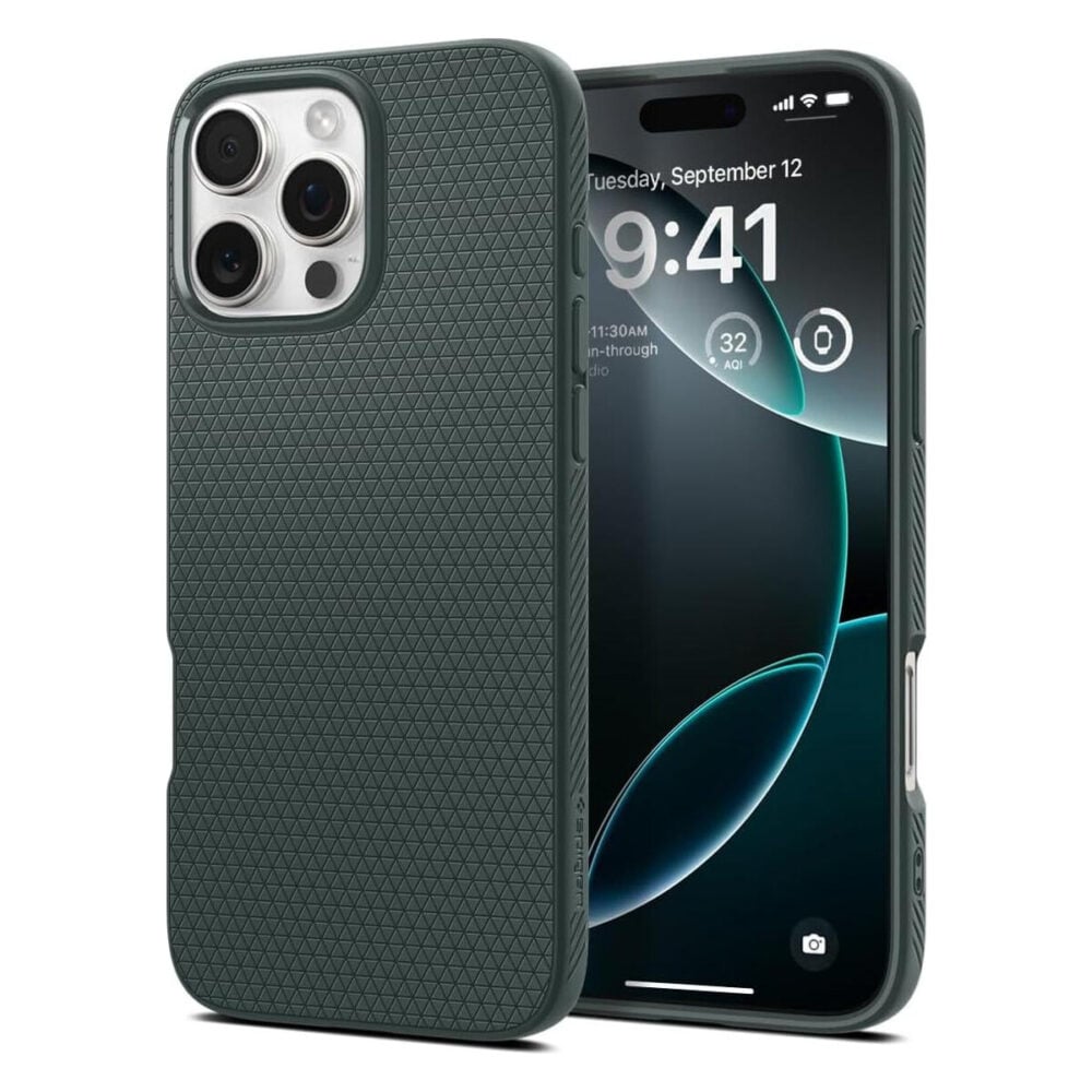 Spigen® Liquid Air™ ACS07990 iPhone 16 Pro Max Case - Abyss Green