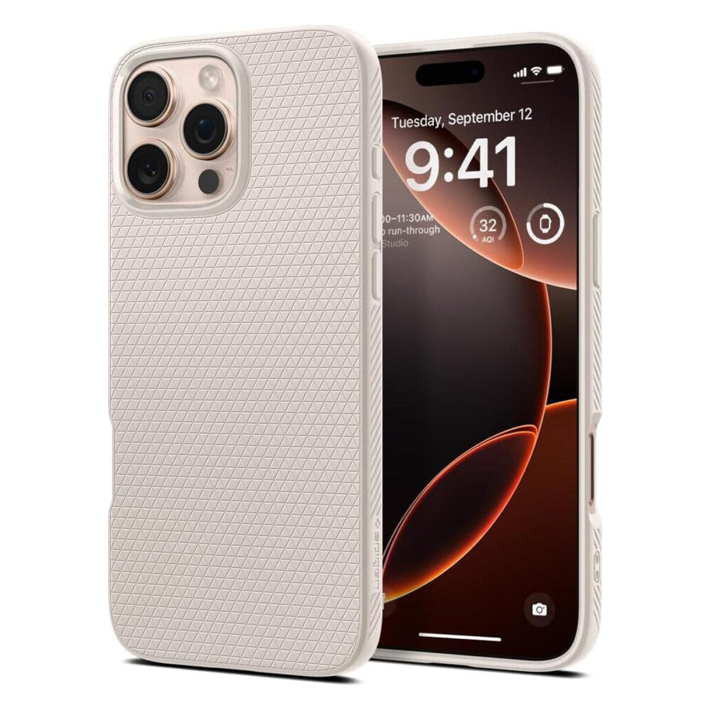Spigen® Liquid Air™ ACS07991 iPhone 16 Pro Max Case - Natural Titanium