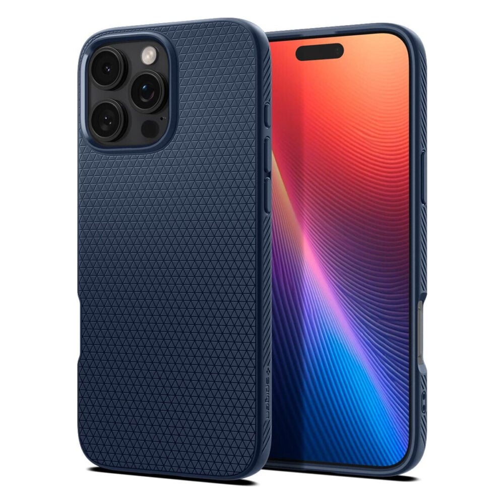Spigen® Liquid Air™ ACS08118 iPhone 16 Pro Case - Navy Blue