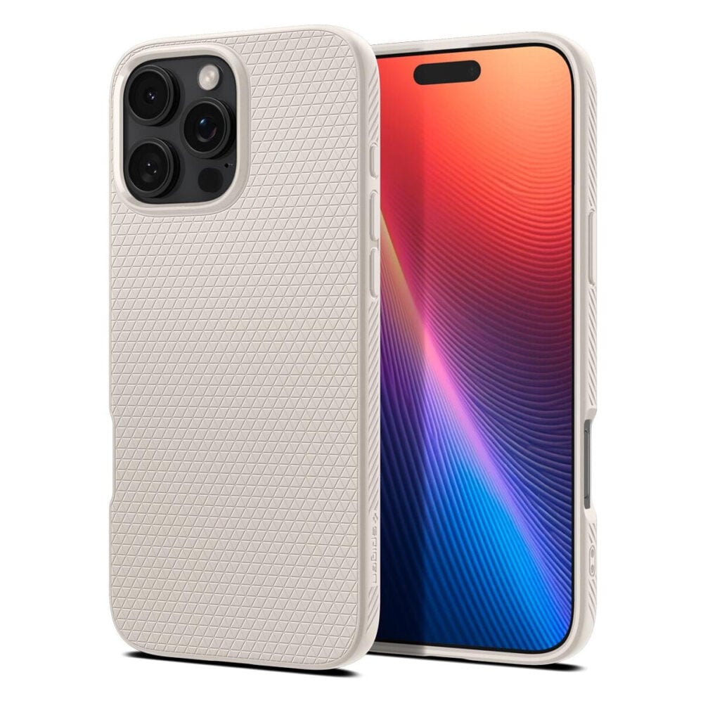 Spigen® Liquid Air™ ACS08120 iPhone 16 Pro Case - Natural Titanium