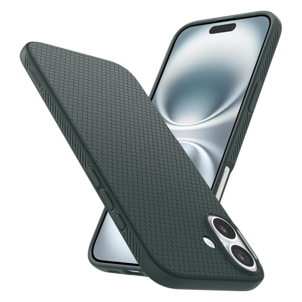 Spigen® Liquid Air™ ACS08196 iPhone 16 Case - Abyss Green