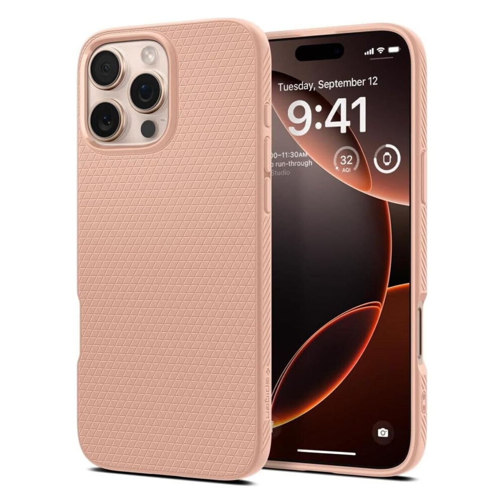 Spigen® Liquid Air™ ACS08687 iPhone 16 Pro Max Case - Rose Titanium