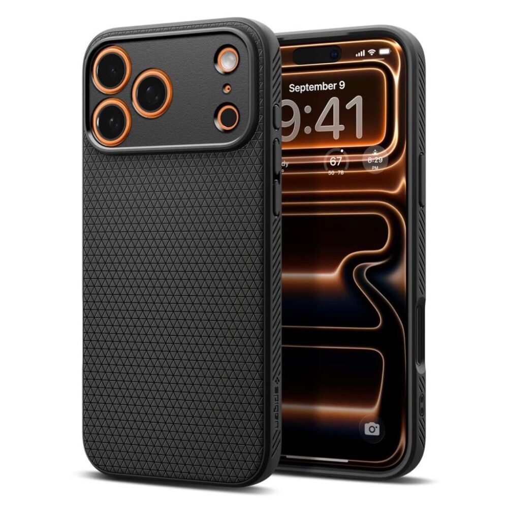 Spigen® Liquid Air™ ACS10331 iPhone 17 Pro Case - Matte Black