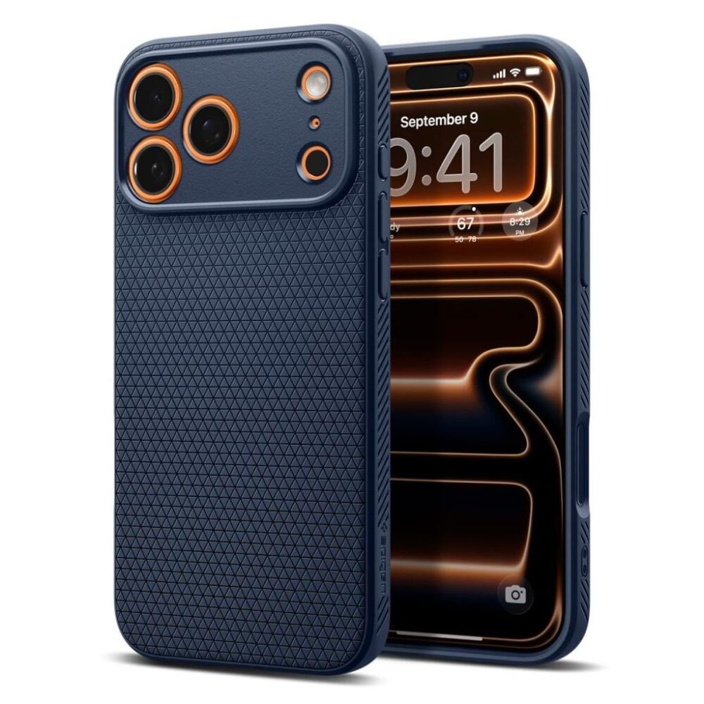 Spigen® Liquid Air™ ACS10332 iPhone 17 Pro Case - Navy Blue