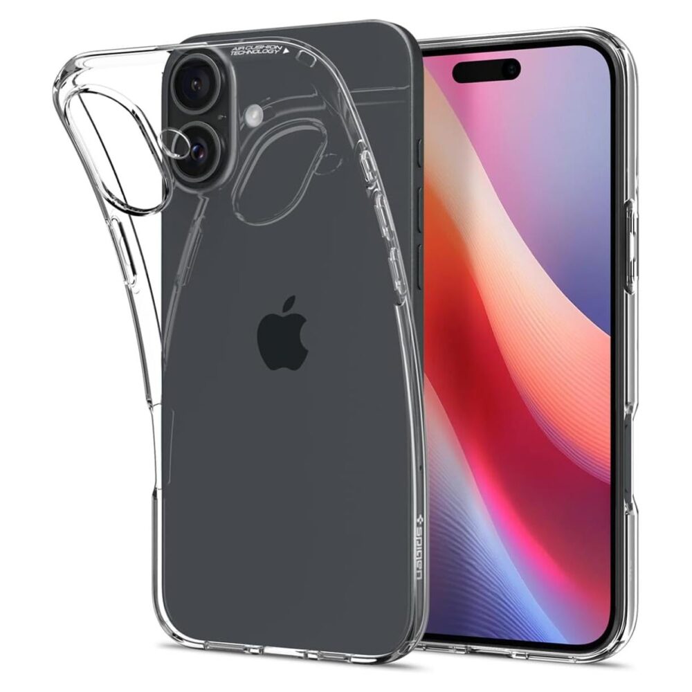 Spigen® Liquid Crystal™ ACS08190 iPhone 16 Case - Crystal Clear