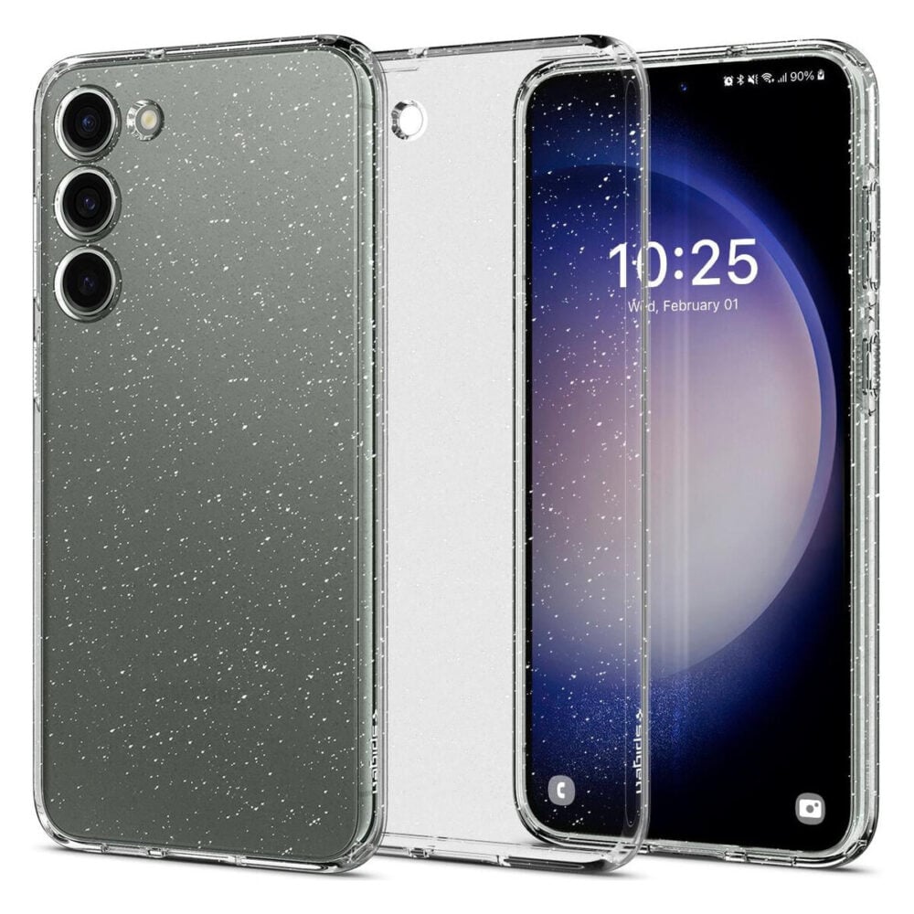 Spigen® Liquid Crystal™ Glitter ACS05664 Samsung Galaxy S23+ Plus Case - Crystal Quartz