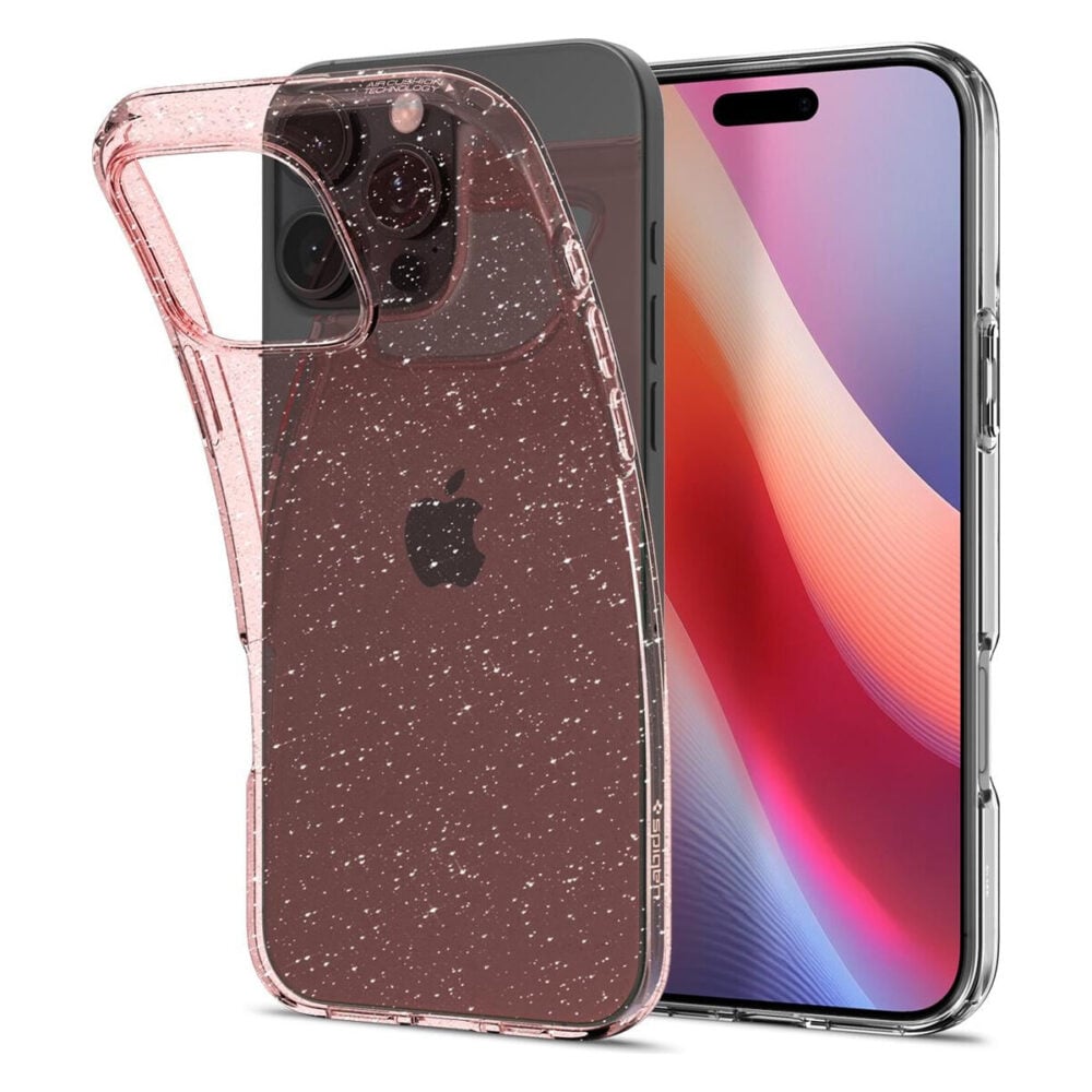 Spigen® Liquid Crystal™ Glitter ACS08114 iPhone 16 Pro Case - Rose Quartz