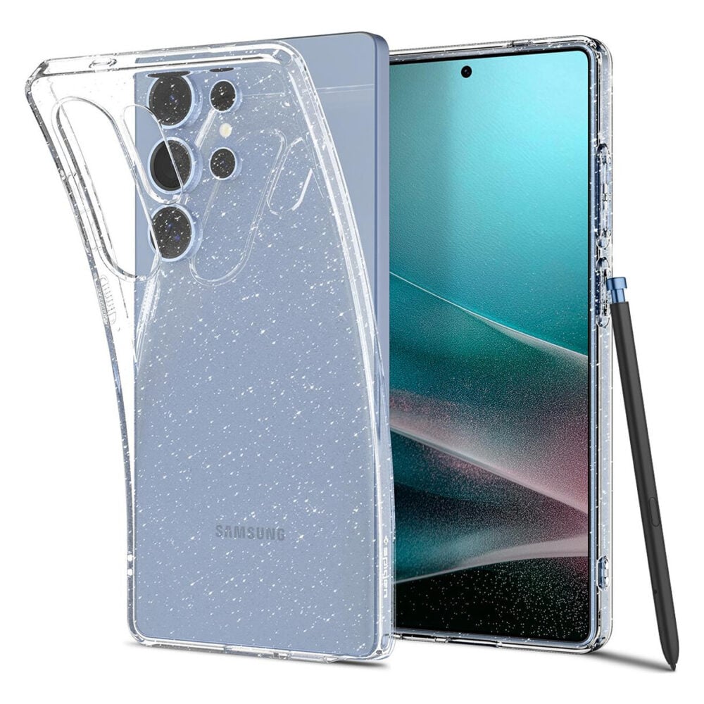Spigen® Liquid Crystal™ Glitter ACS08950 Samsung Galaxy S25 Ultra Case - Crystal Quartz