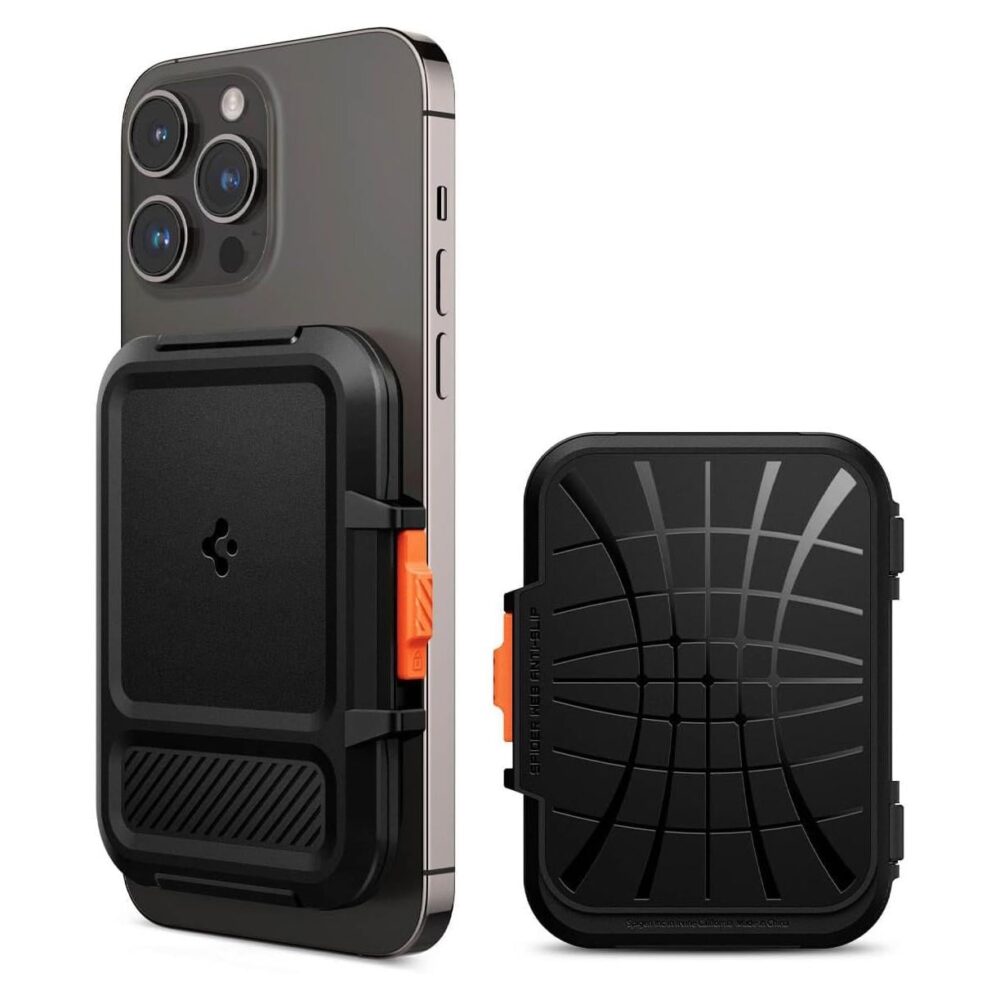 Spigen® Lock Fit (MagFit) AFA06031 MagSafe Card Holder Wallet - Black