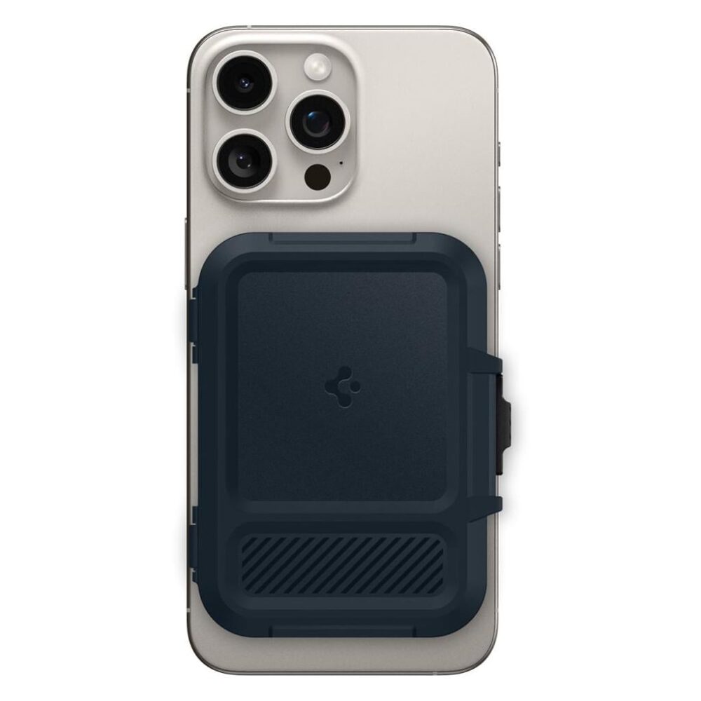 Spigen® Lock Fit (MagFit) AFA08526 MagSafe Card Holder Wallet - Metal Slate