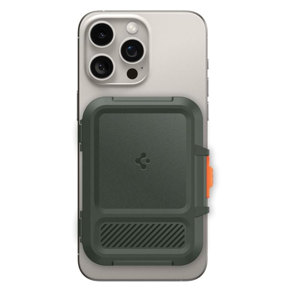 Spigen® Lock Fit (MagFit) AFA08528 MagSafe Card Holder Wallet - Military Green