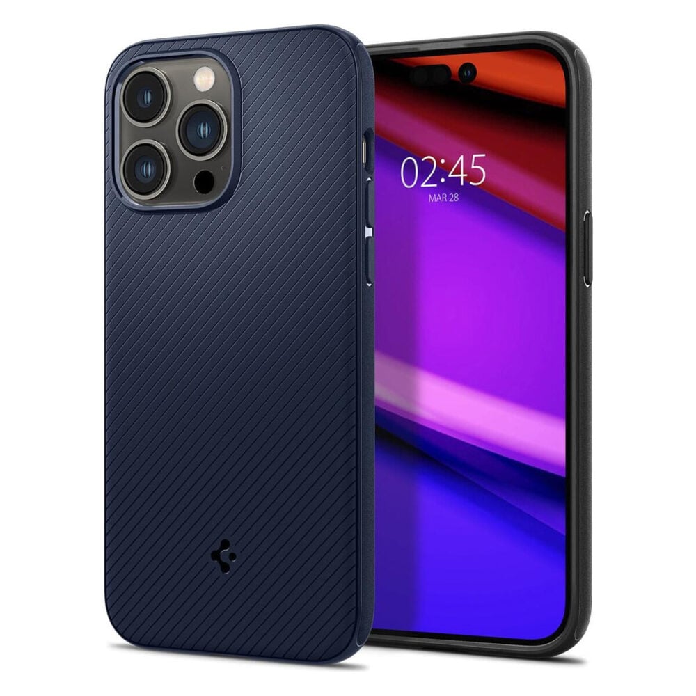 Spigen® Mag Armor™ (MagFit) ACS04990 iPhone 14 Pro Case - Navy Blue
