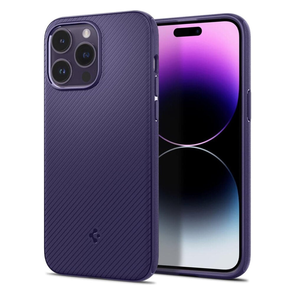 Spigen® Mag Armor™ (MagFit) ACS05588 iPhone 14 Pro Case - Deep Purple