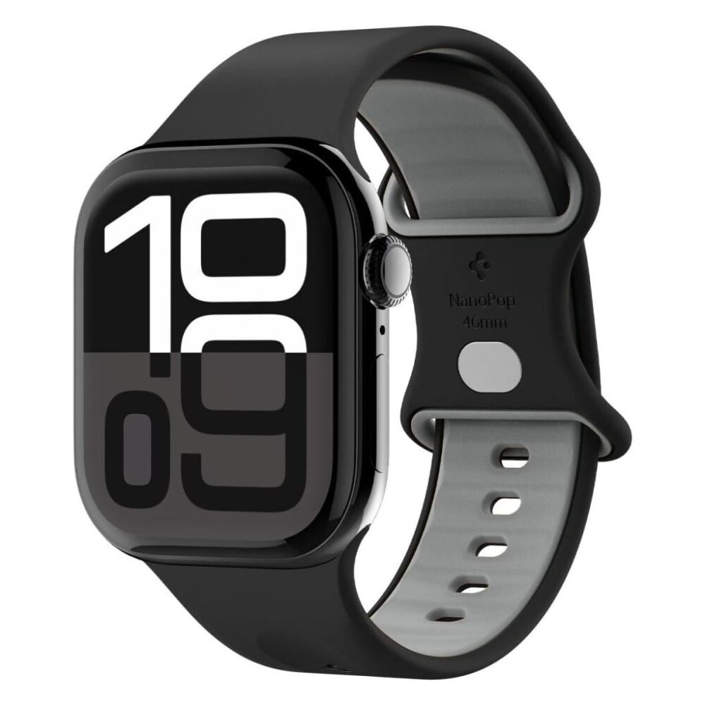 Spigen® Nano Pop™ AMP09321 Apple Watch Ultra 2 | 1 (49mm), Series 10 (46mm), 9 | 8 | 7 (45mm), SE2 | 6 | SE | 5 | 4 (44mm), 3 | 2 | 1 (42mm) Band - Black Sesame