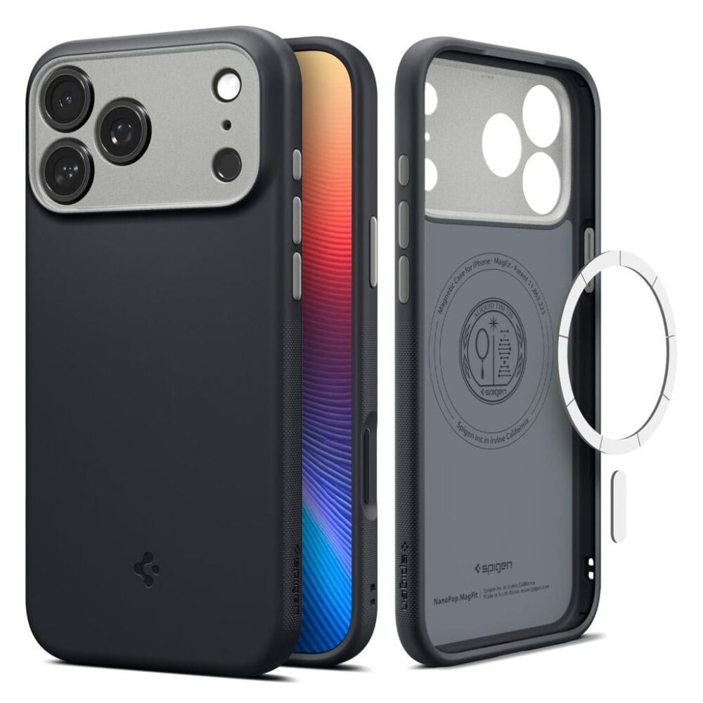 Spigen® Nano Pop™ (MagFit) ACS10328 iPhone 17 Pro Case - Black Sesame