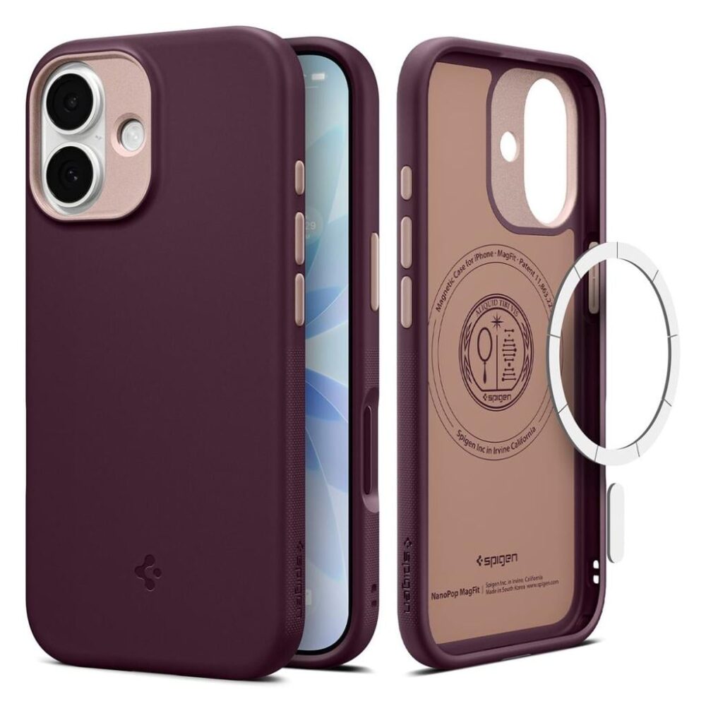 Spigen® Nano Pop™ (MagFit) ACS10365 iPhone 17 Case - Burgundy Bean
