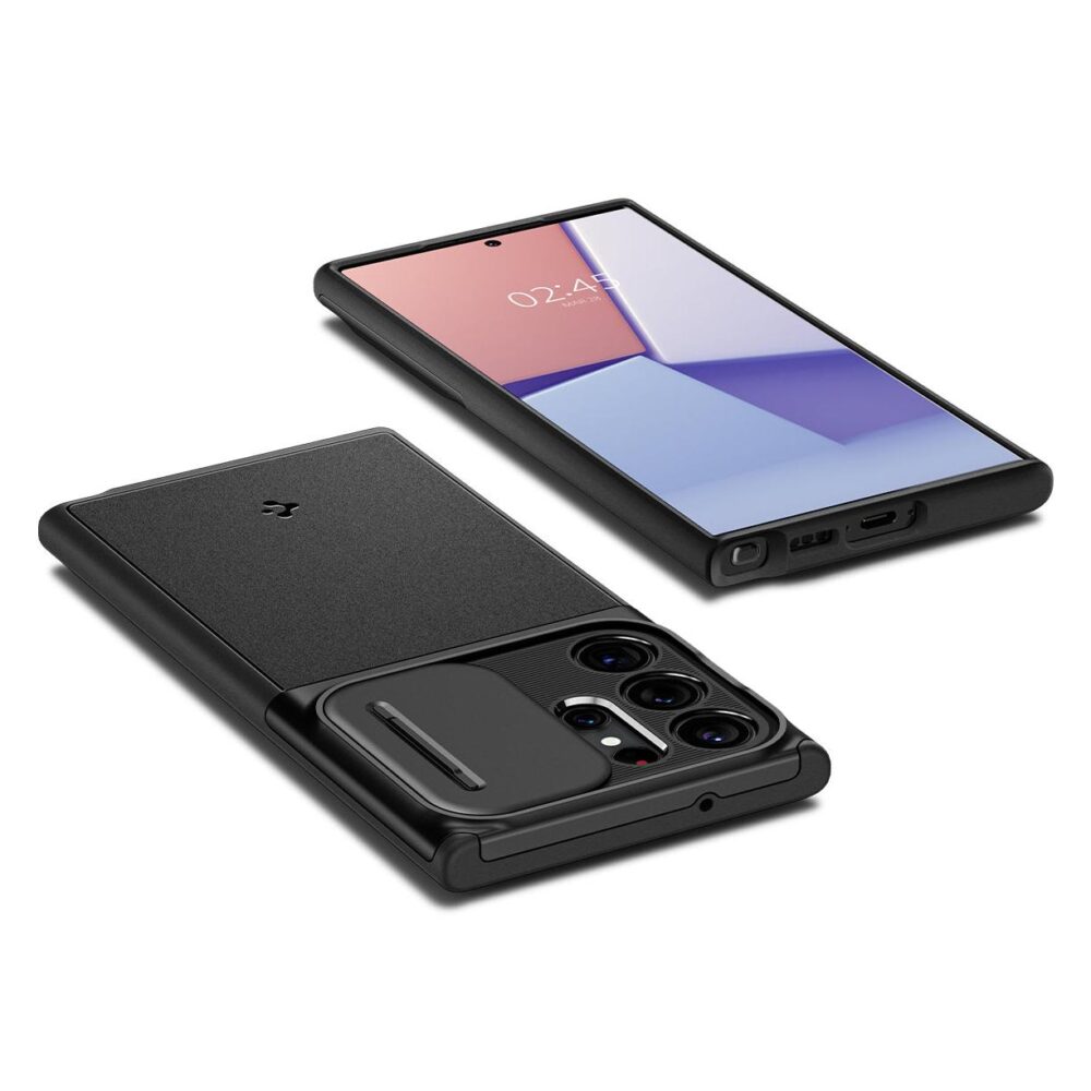 Spigen® Optik Armor™ ACS05639 Samsung Galaxy S23 Ultra Case - Black