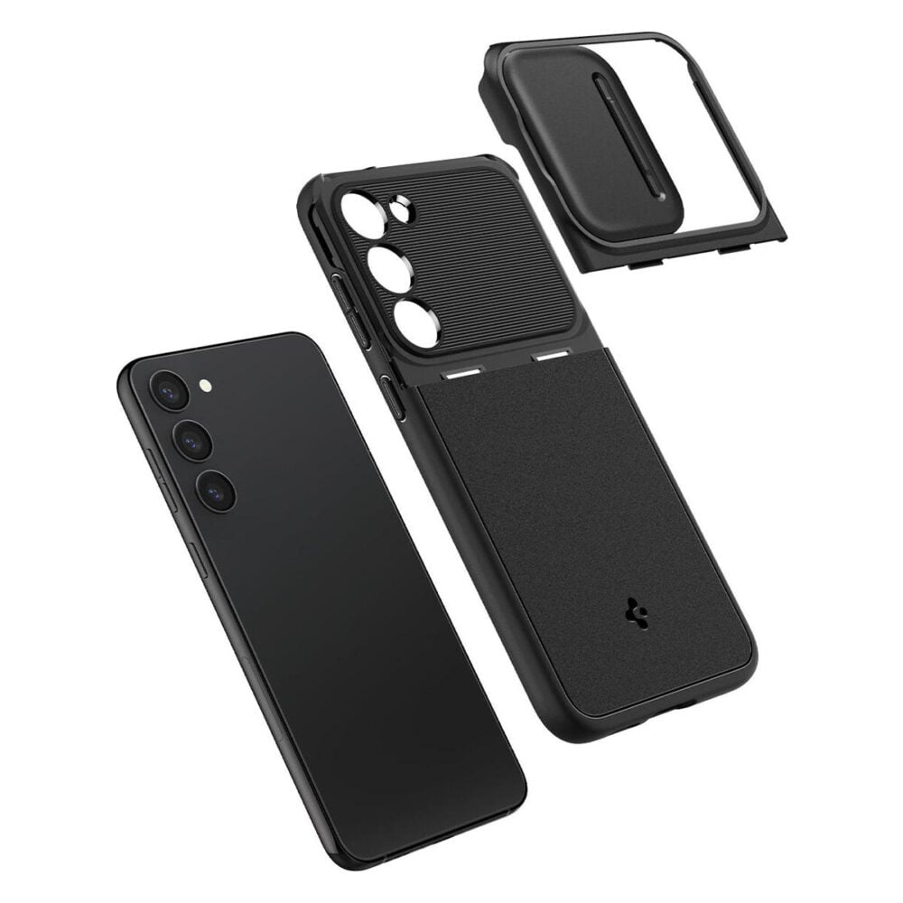 Spigen® Optik Armor™ ACS05687 Samsung Galaxy S23+ Plus Case - Black