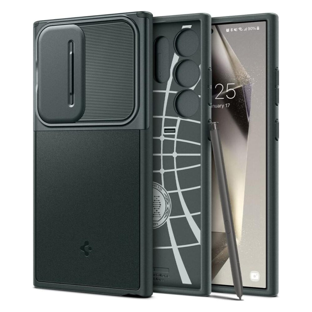 Spigen® Optik Armor™ ACS07314 Samsung Galaxy S24 Ultra Case - Abyss Green